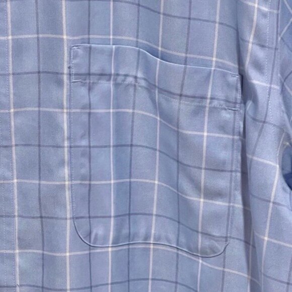 Cabela's Outdoor Plaid Short Sleeve Button-Up Shirt 100% Cotton Size Large Tall - Picture 3 of 6